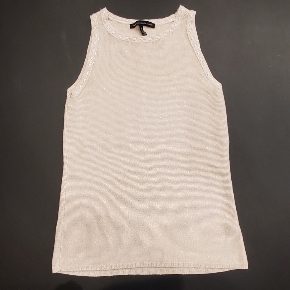 White House Black Market Gold Metallic Sleeveless